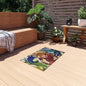 Crab Party Coastal Thene Sealife Outdoor Rug — Patio Art Mat