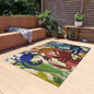 Crab Party Coastal Thene Sealife Outdoor Rug — Patio Art Mat